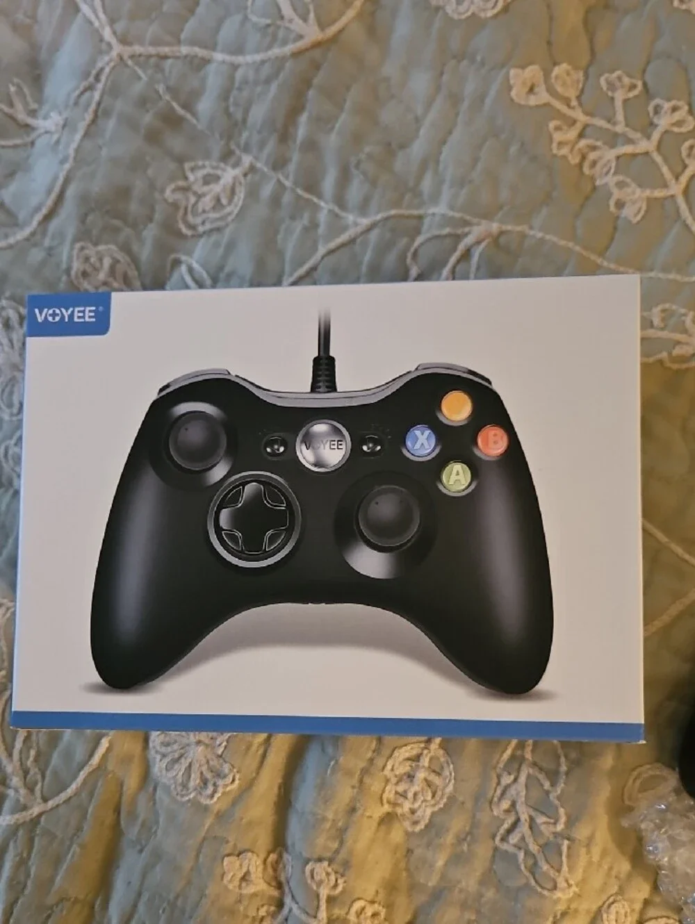 Black Wired USB Game Controller - Compatible with PC